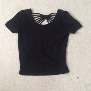 Black crop top